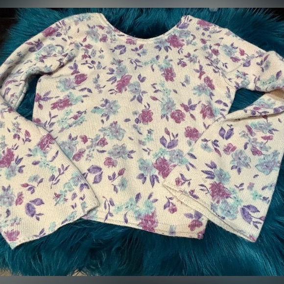 Saltwater LUXE M boho sweater. Bohemian, crop, girlhoodcore, Retro, Burning Man - Picture 4 of 5